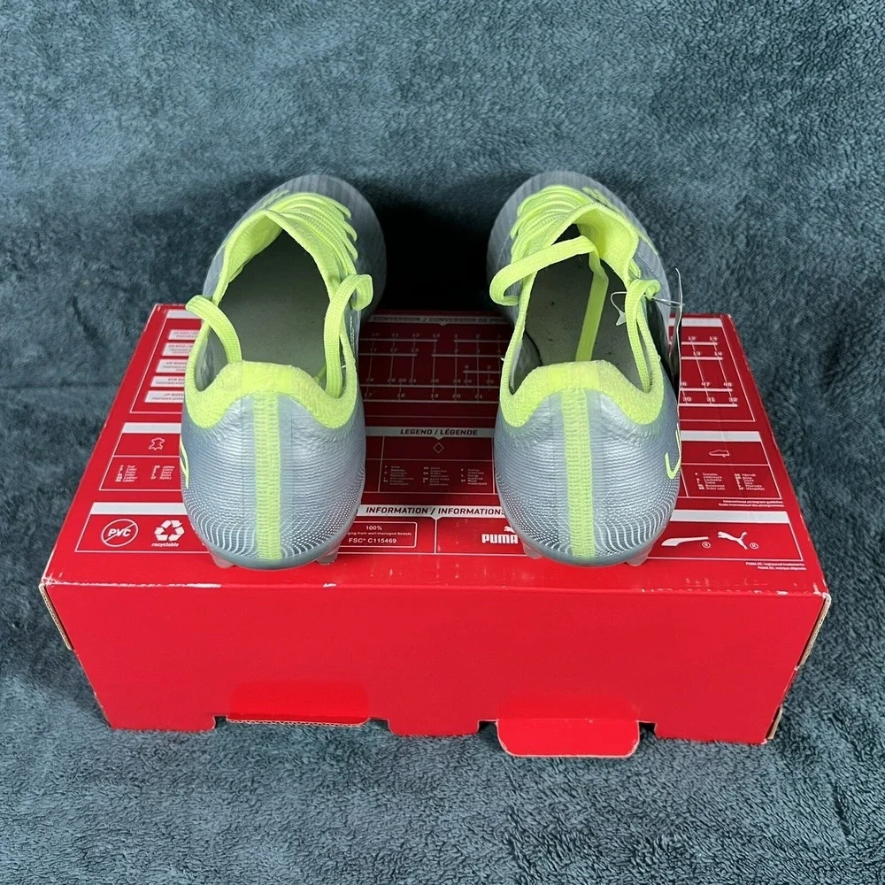 PUMA Women's Ultra 3.4 Firm Ground‎ Diamond Soccer Cleats Silver Fizzy Size 6.5